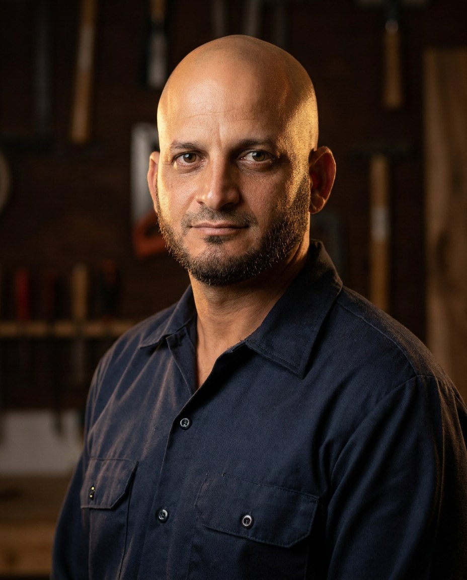 Yoel Vigoa Rivas, artesano principal de RIVAS Installation & Design.