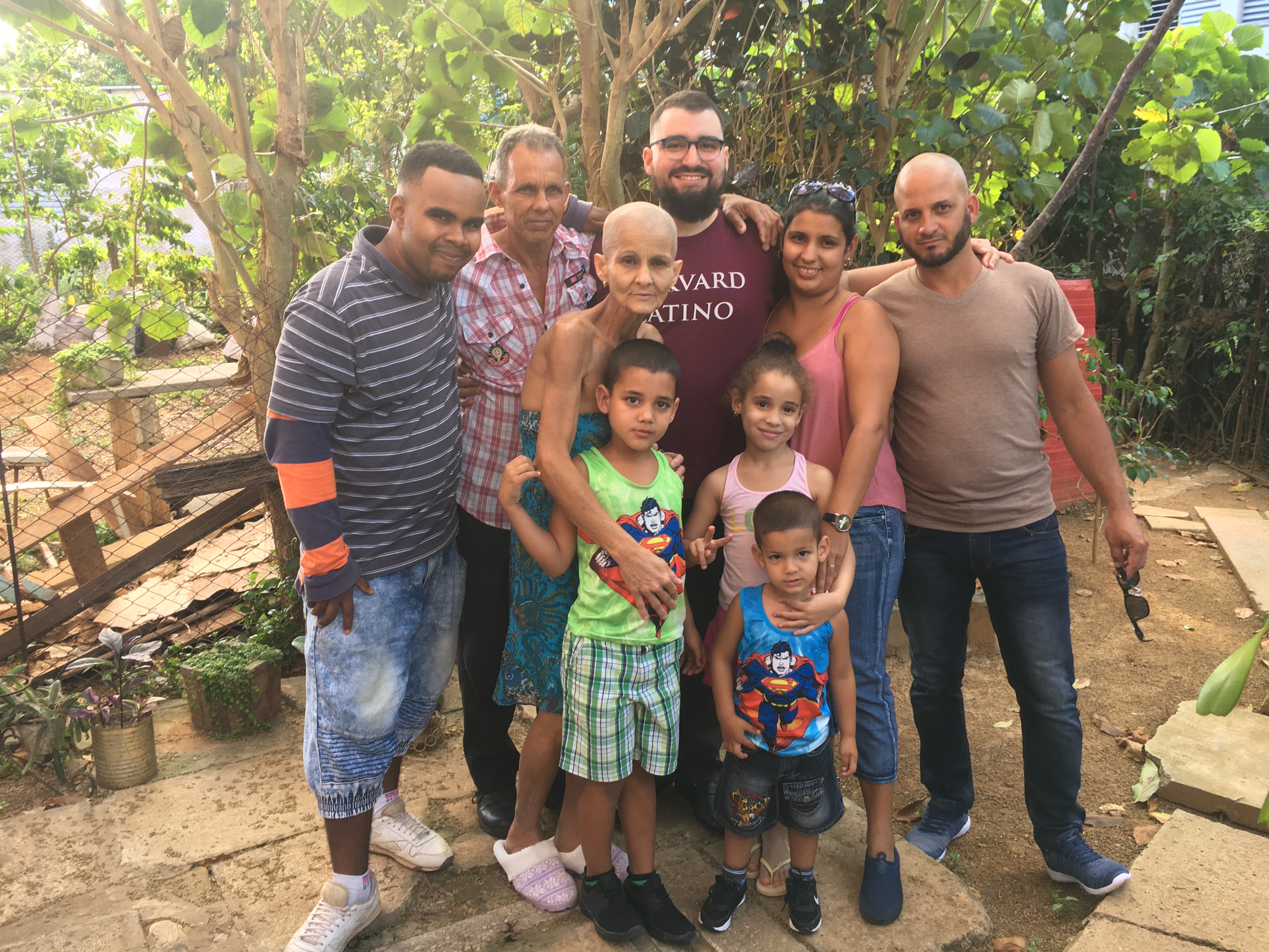 Yoel Vigoa Rivas, at right, with his family